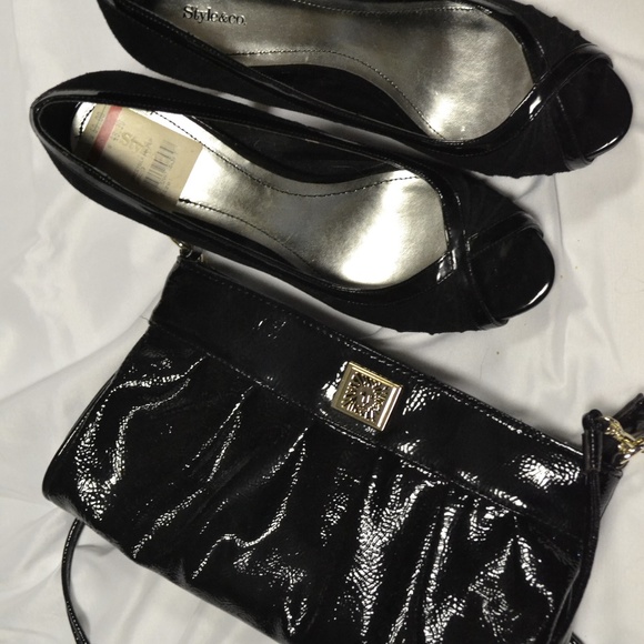Patent leather shoes and handbag set - Picture 2 of 5